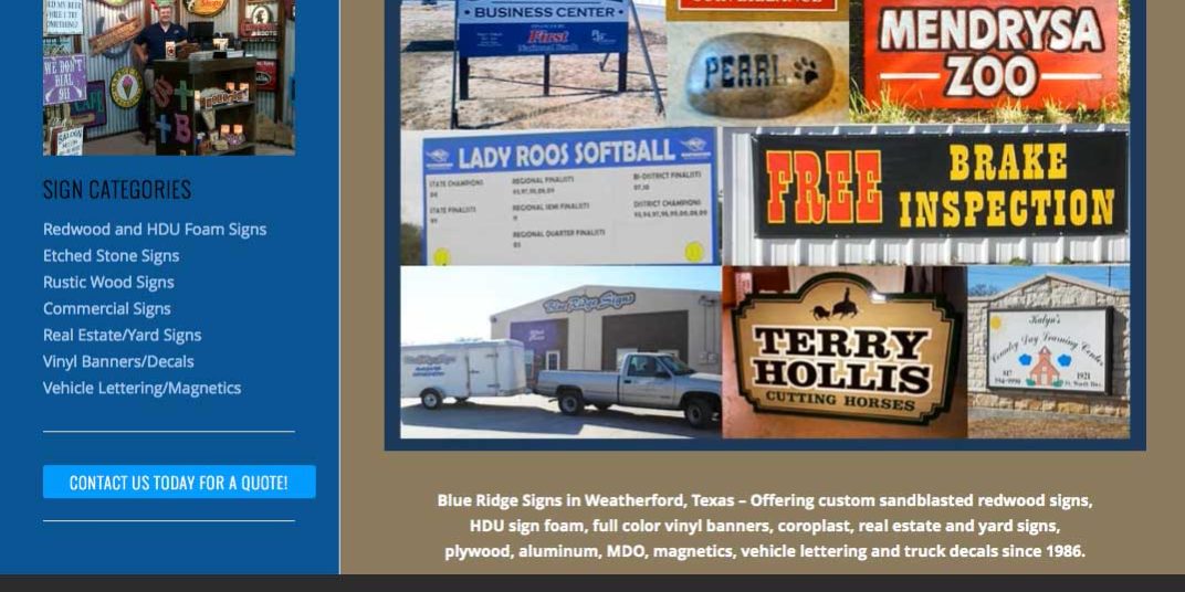 Client - Blue Ridge Signs