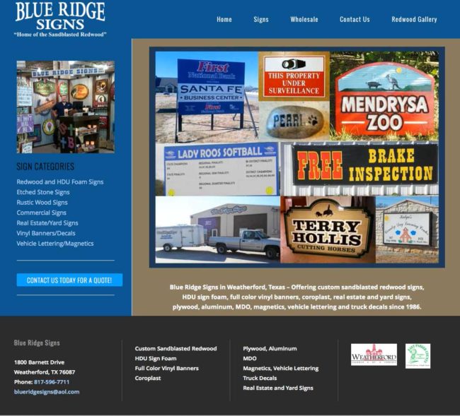 Client - Blue Ridge Signs