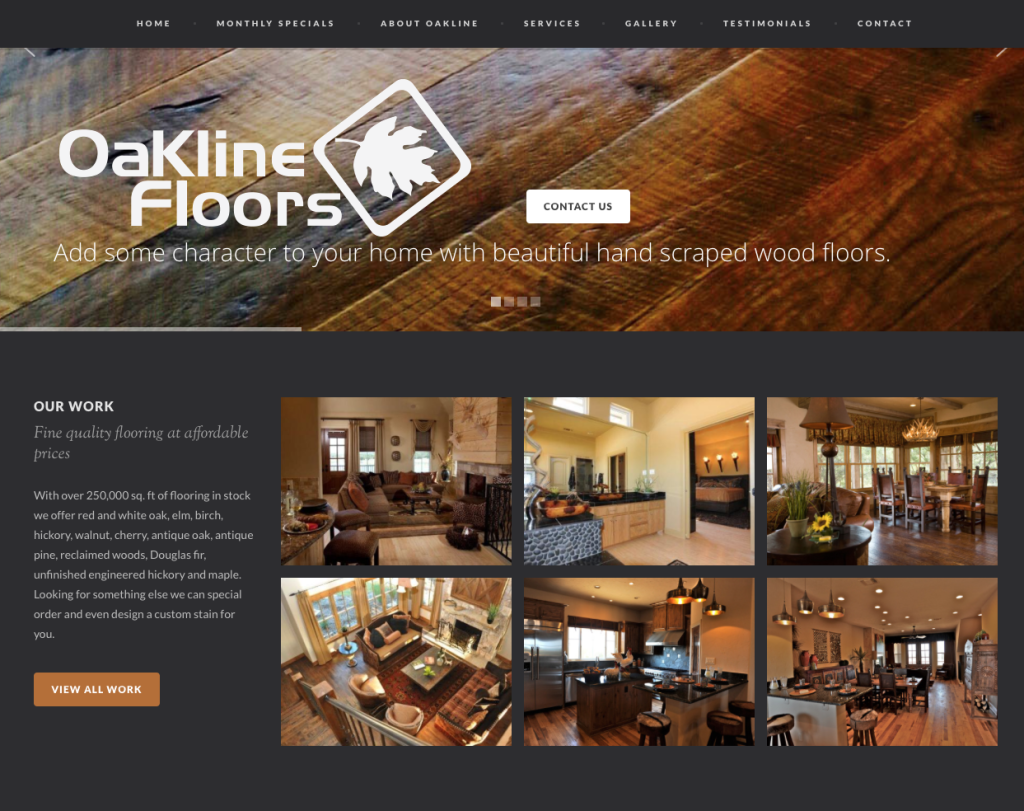 Oakline Floors Website