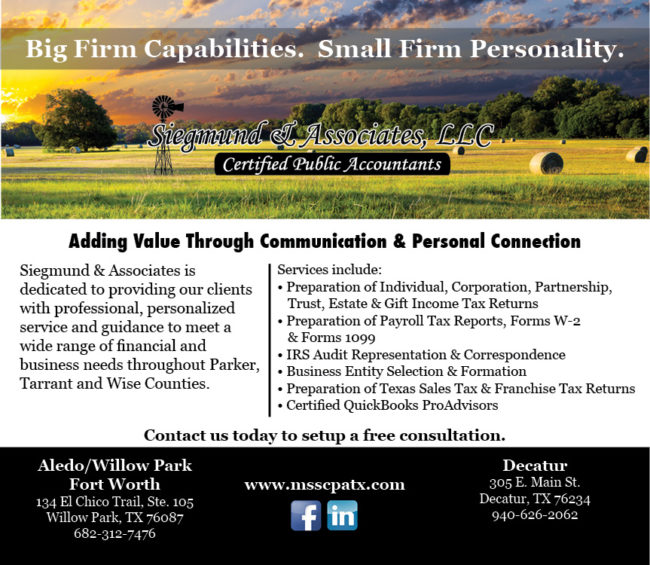 Siegmund Comm News Ad