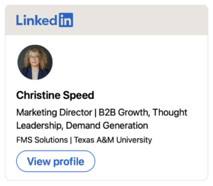Christine Speed LinkedIn